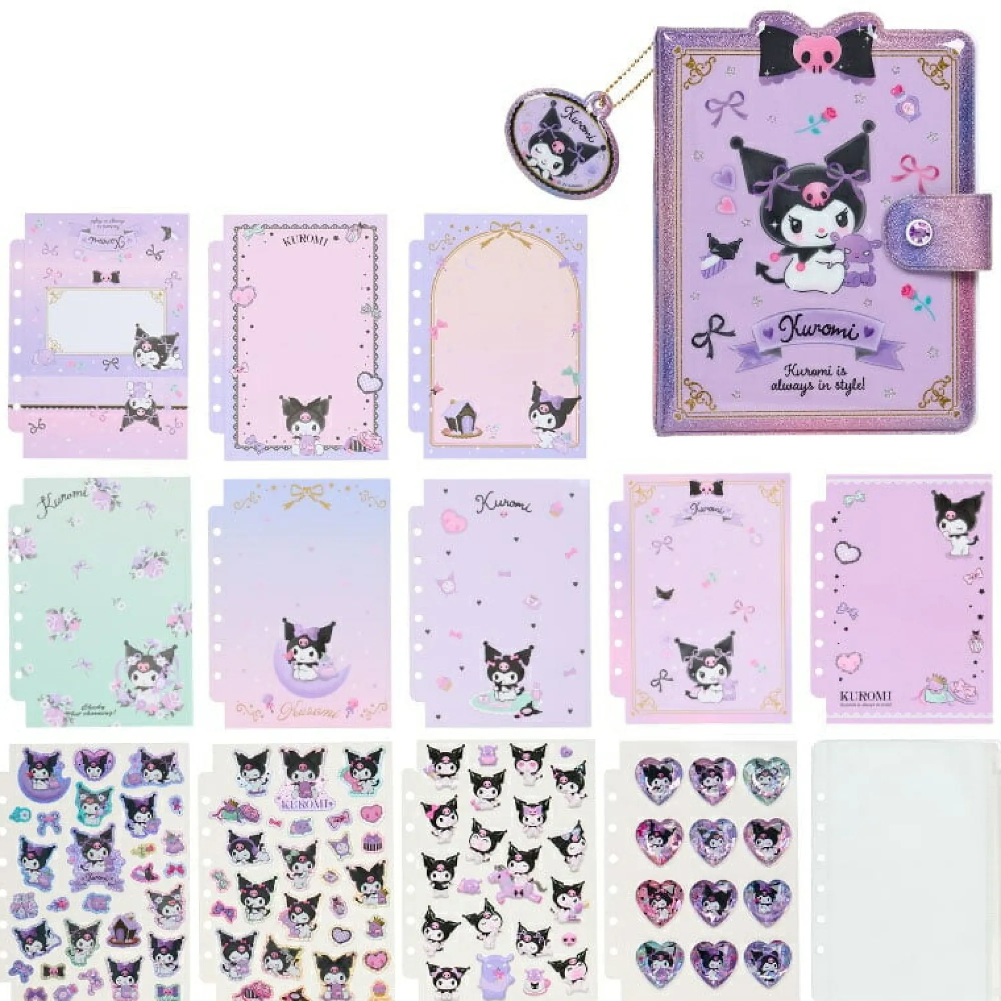 Japan Original Kuromi Mini Sticker Collect Book