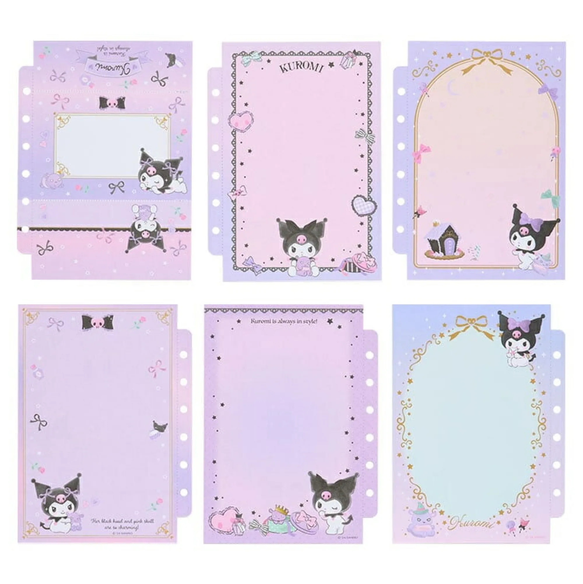 Japan Original Kuromi Mini Sticker Collect Book