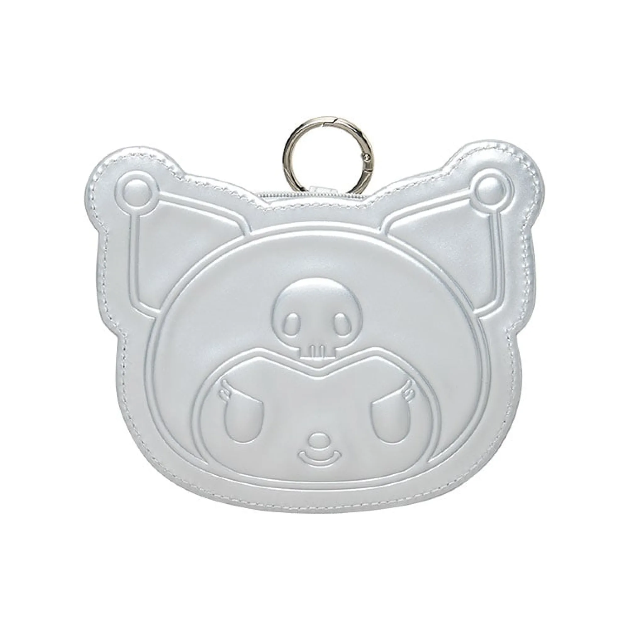 Japan Original Kuromi Mini Zipper Pouch (Silver Houndstooth Series)