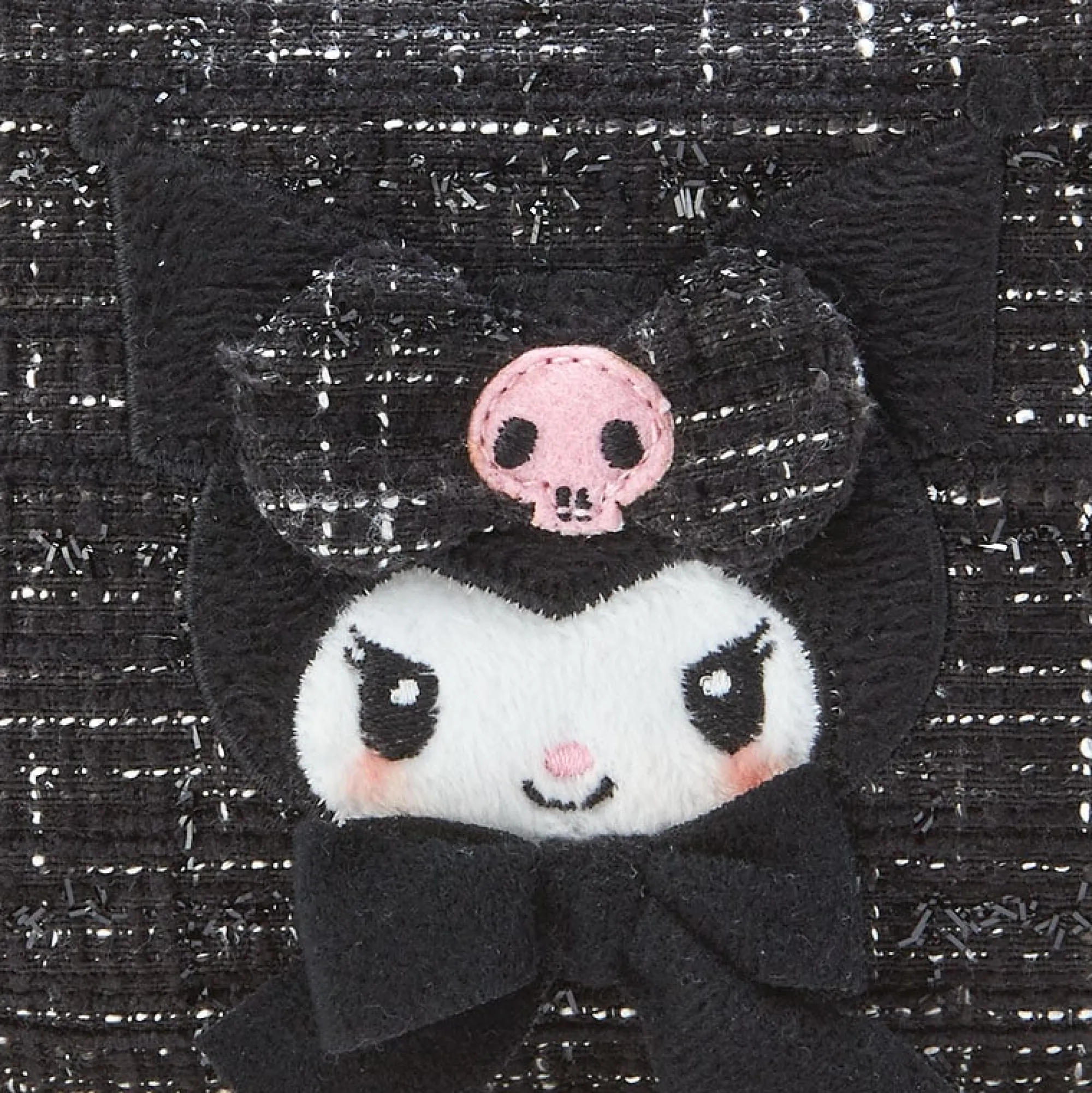 Japan Original Kuromi Mini Zipper Pouch (Winter Tweed Series)