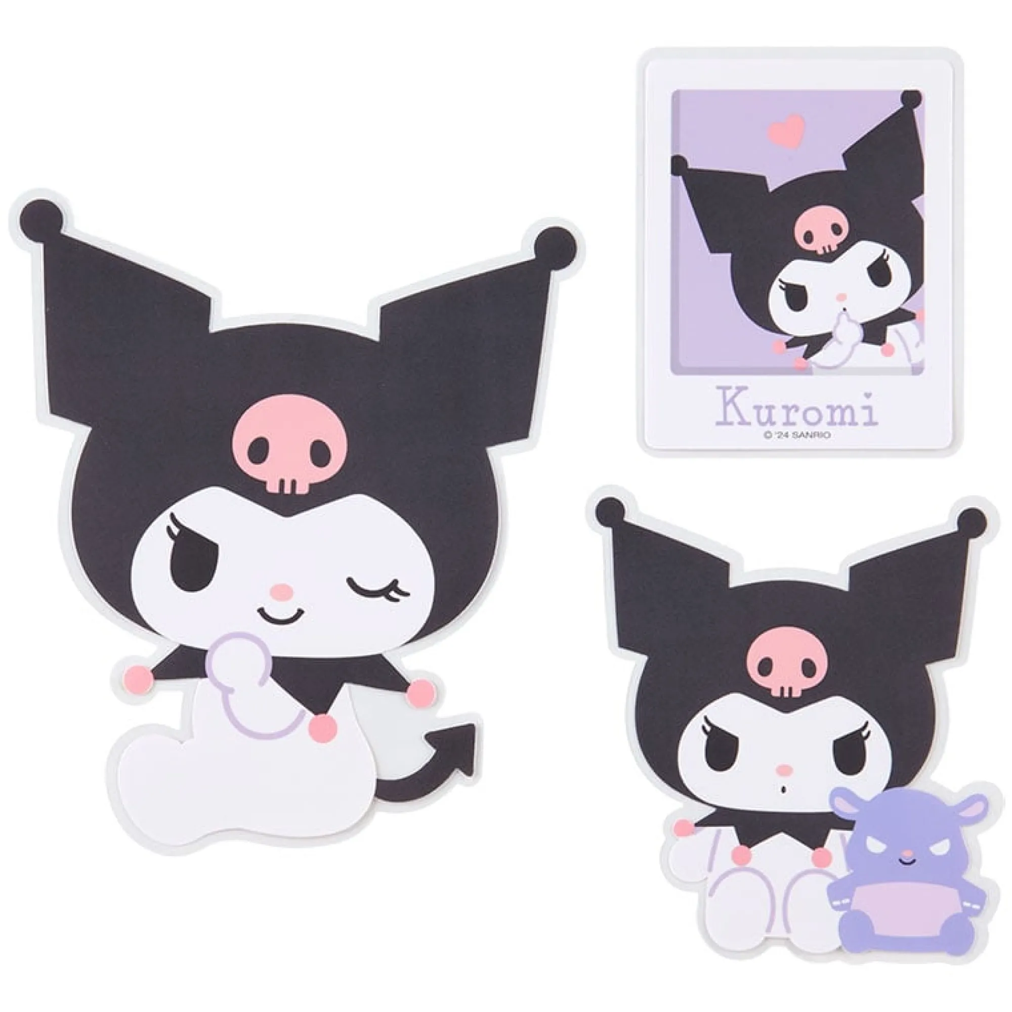 Japan Original Kuromi 3-pc Dress Your Tech Sticker Set