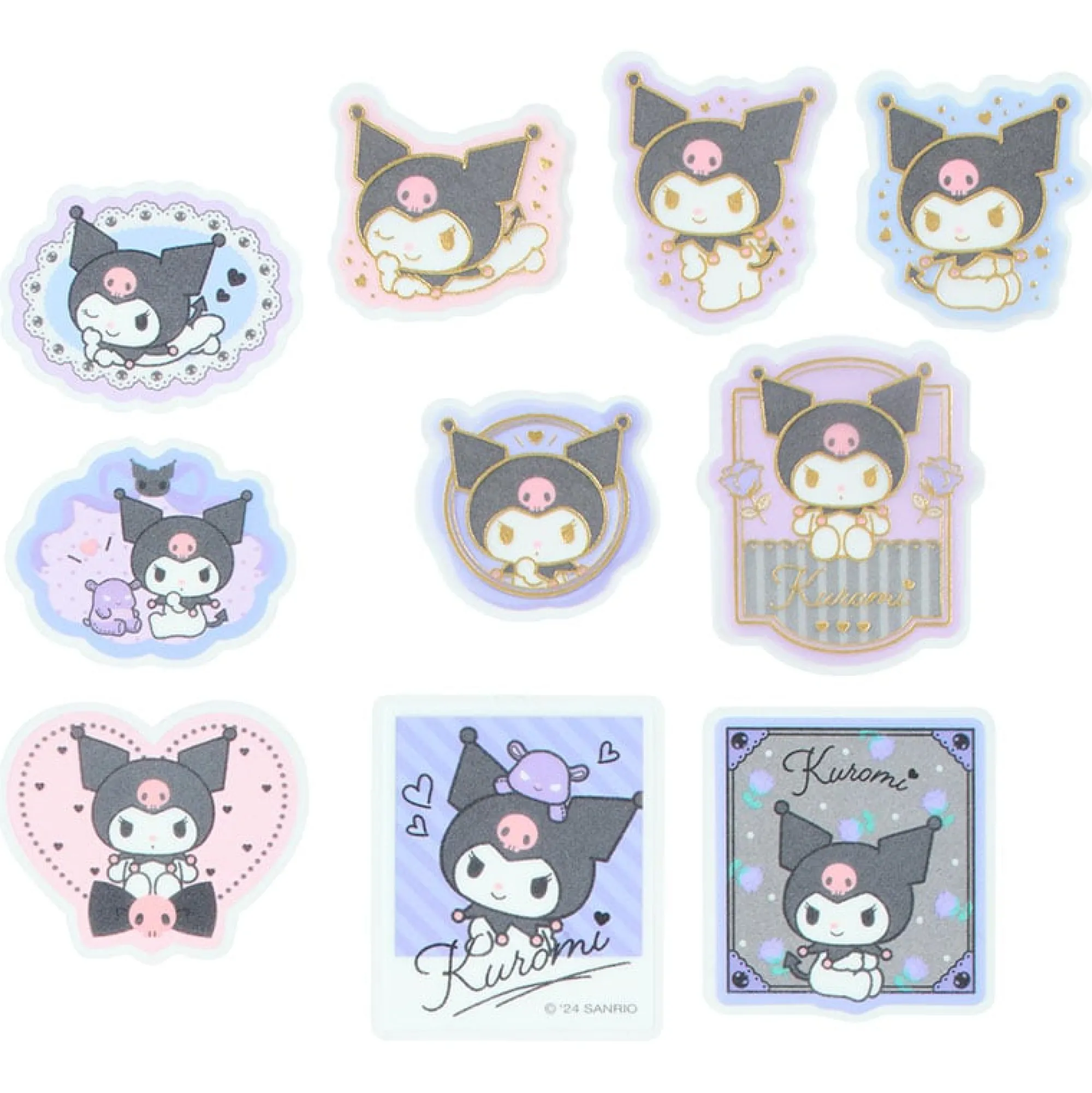 Japan Original Kuromi 30-pc Mini Sticker Set