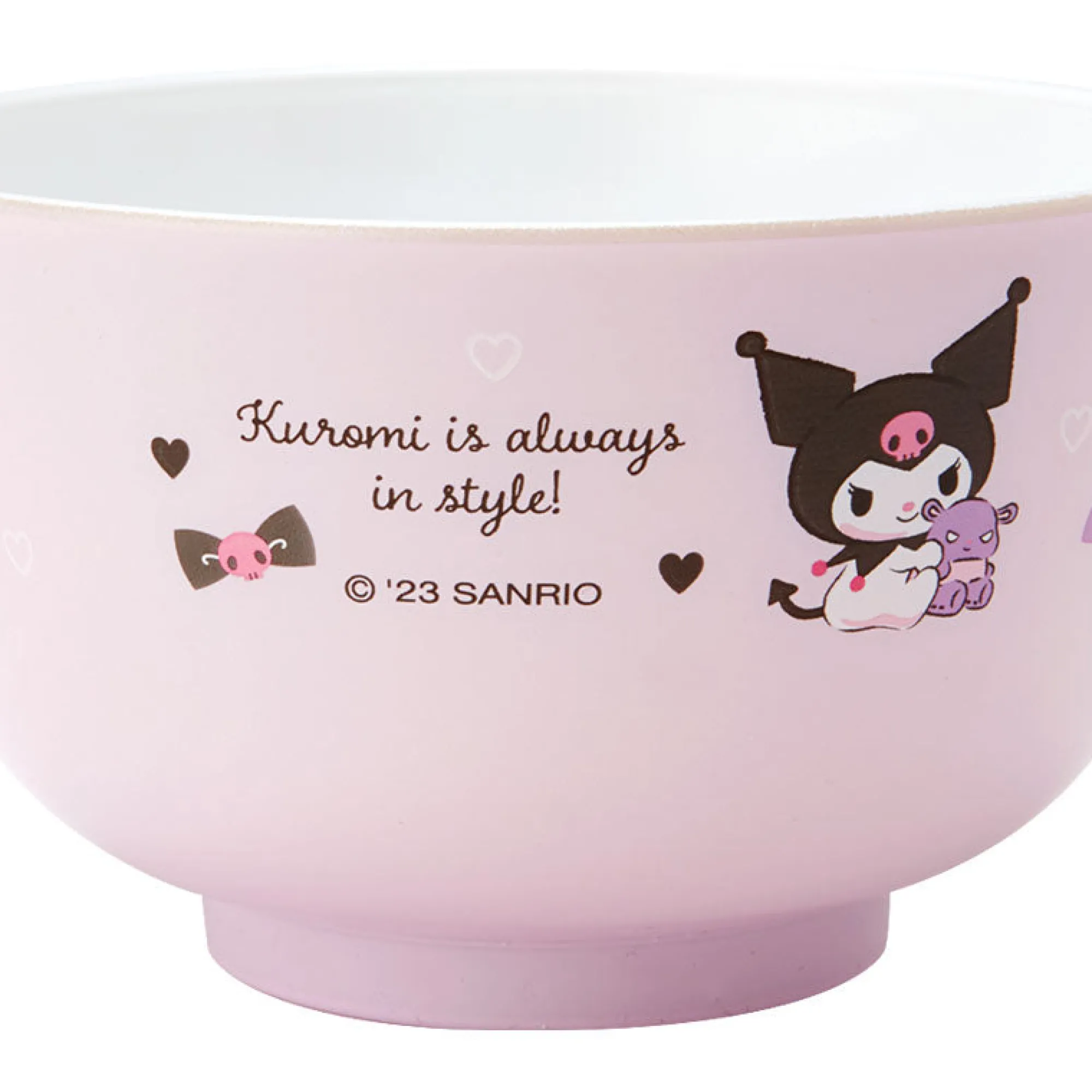 Japan Original Kuromi Plastic Soup Bowl