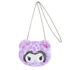 Japan Original Kuromi Plush Crossbody Bag (Leopard Pals Series)