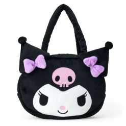 Japan Original Kuromi Plush Face Tote Bag