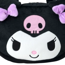 Japan Original Kuromi Plush Face Tote Bag