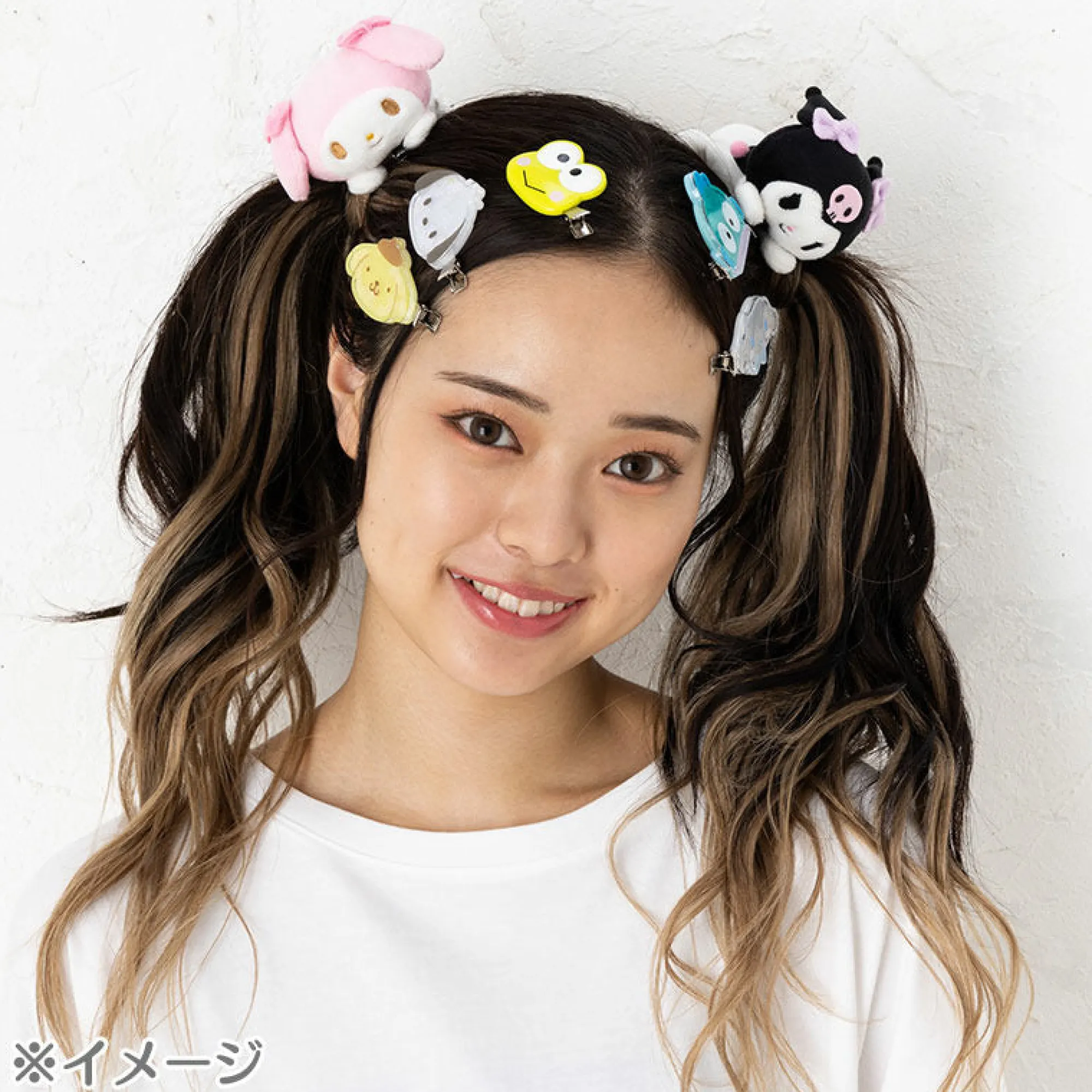 Japan Original Kuromi Plush Hair Clip