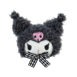 Japan Original Kuromi Plush Hair Clip (Gingham Bow)