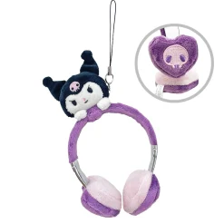 Global Original Kuromi Plush Headphones Bag Charm
