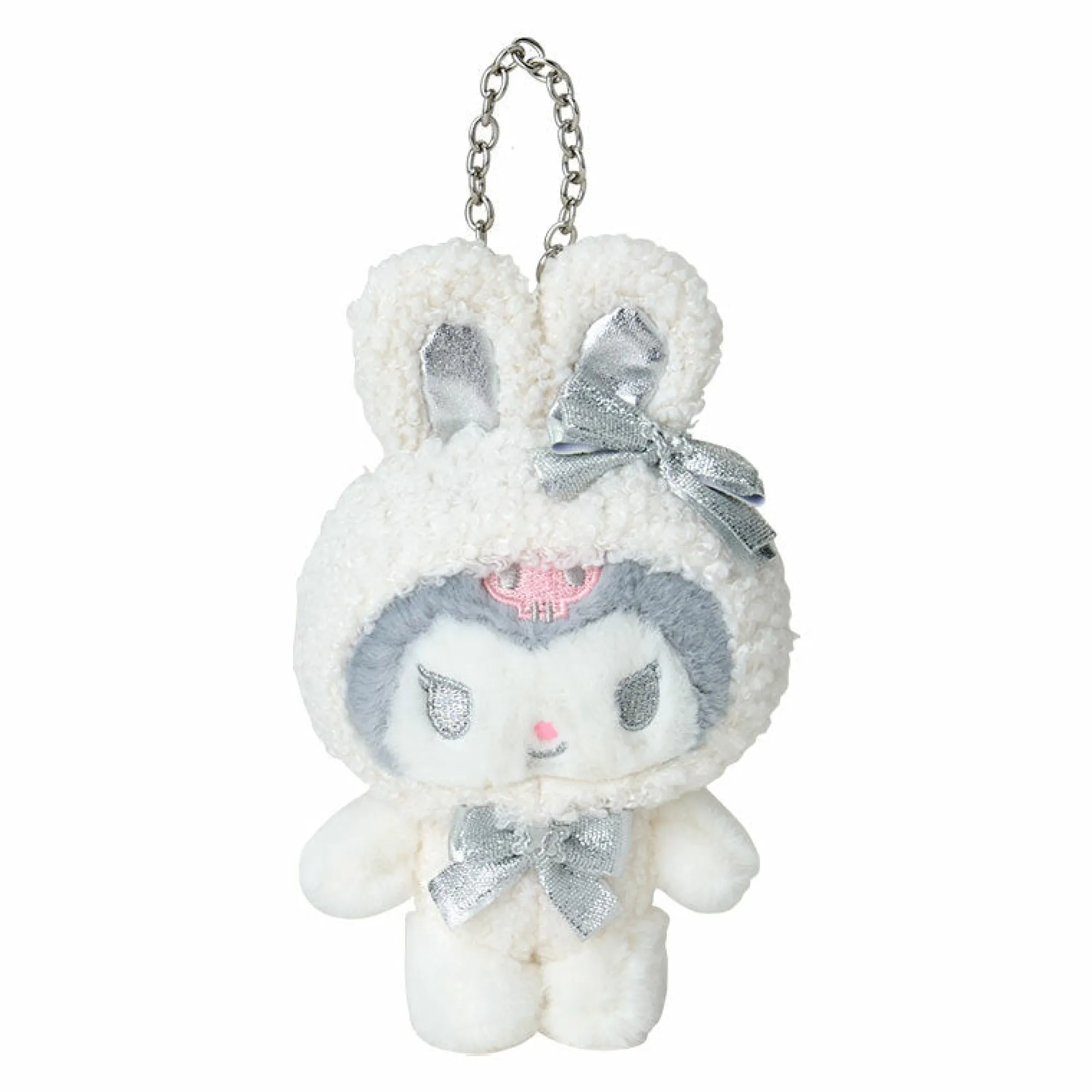 Japan Original Kuromi Plush Mascot Bag Charm (Snow Bunny Series)