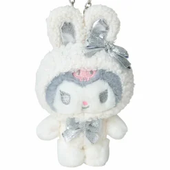 Japan Original Kuromi Plush Mascot Bag Charm (Snow Bunny Series)