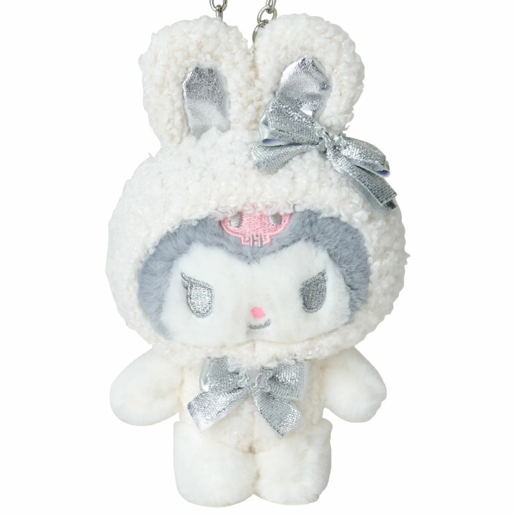 Japan Original Kuromi Plush Mascot Bag Charm (Snow Bunny Series)