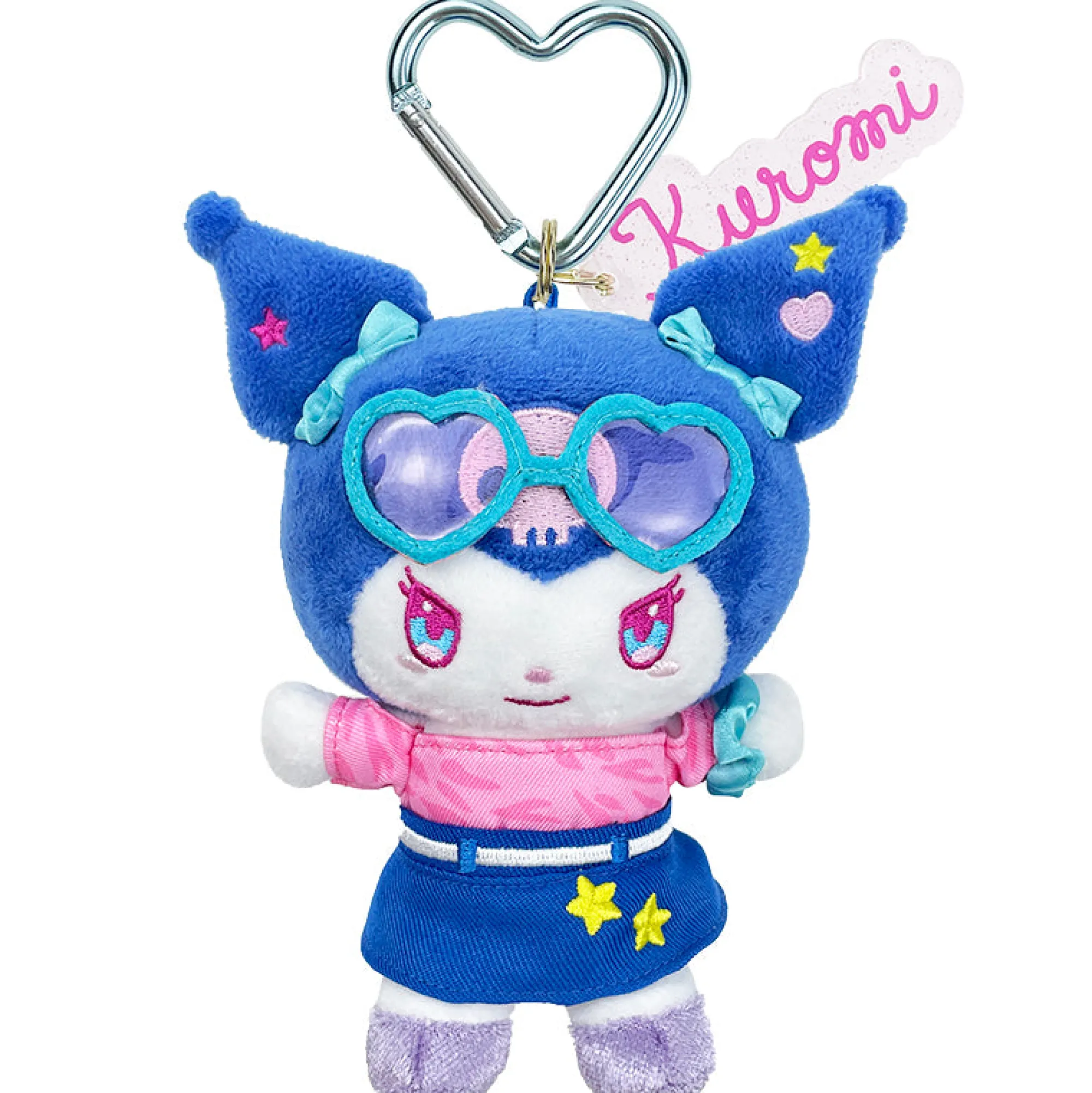 Global Original Kuromi Plush Mascot Keychain (Kuromi Loves U)