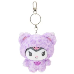 Japan Original Kuromi Plush Mascot Keychain (Leopard Pals Series)