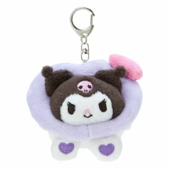 Japan Original Kuromi Plush Mascot Keychain (Big Heart Series)