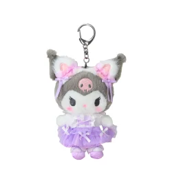 Japan Original Kuromi Plush Mascot Keychain (Ballet Kitten Series)
