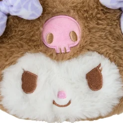 Japan Original Kuromi Plush Mini Face Pouch (Retro Pastel Series)