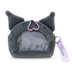 Japan Original Kuromi Plush Mini Face Pouch