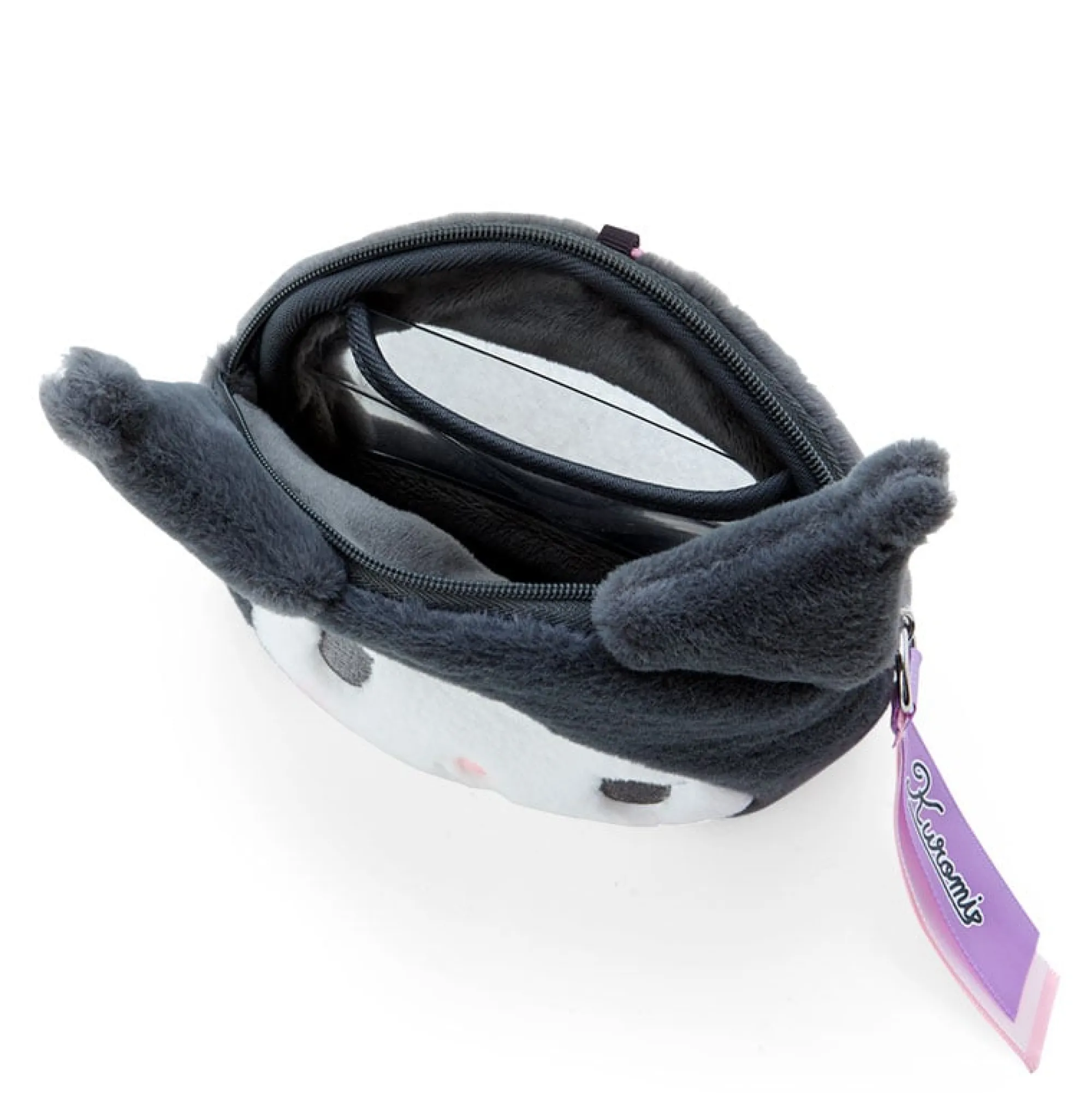 Japan Original Kuromi Plush Mini Face Pouch