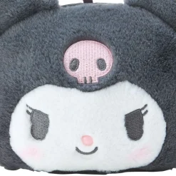 Japan Original Kuromi Plush Mini Face Pouch