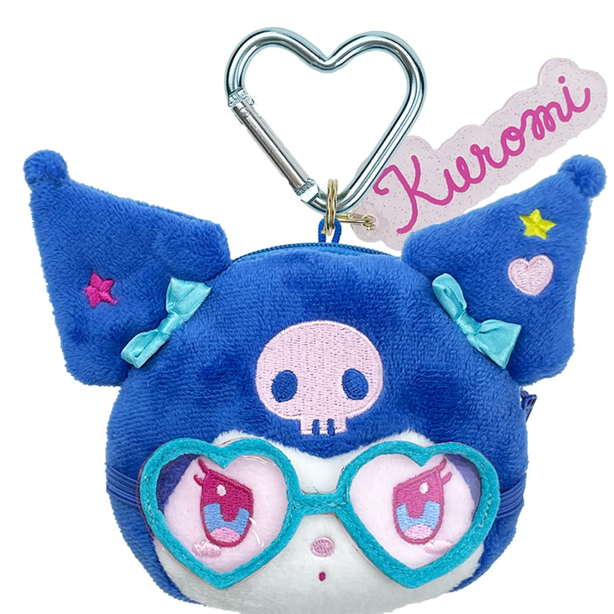 Global Original Kuromi Plush Mini Zip Pouch (Kuromi Loves U)