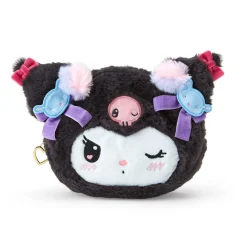 Japan Original Kuromi Plush Zipper Pouch (Slumber Room Series)