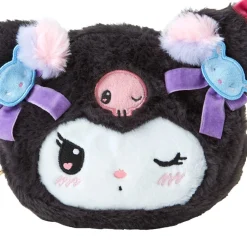 Japan Original Kuromi Plush Zipper Pouch (Slumber Room Series)