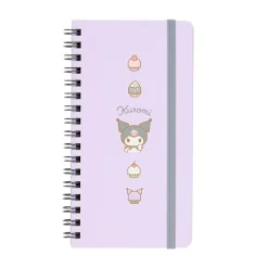Japan Original Kuromi Slim Spiral Notebook (Elastic Closure)
