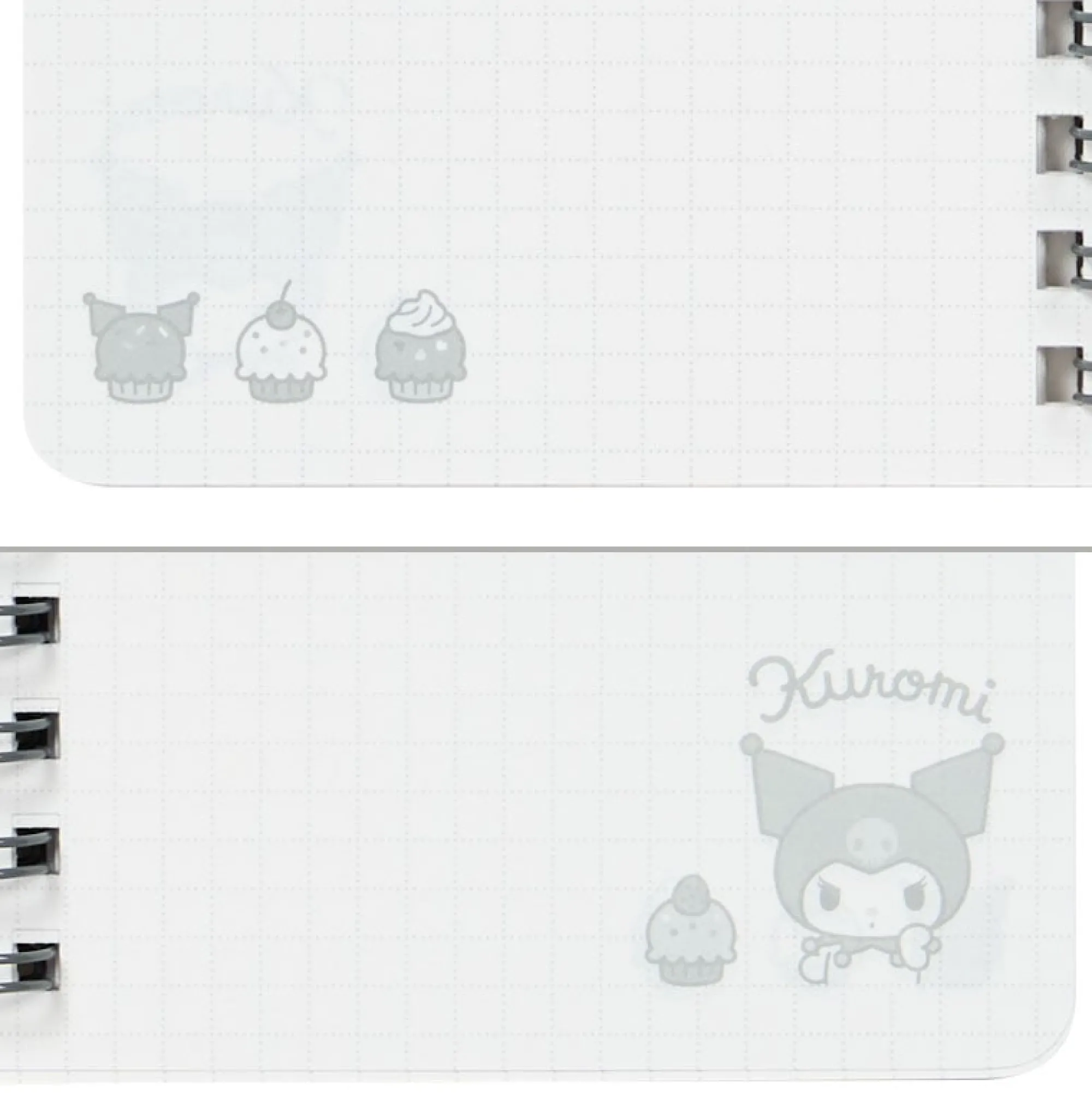Japan Original Kuromi Slim Spiral Notebook (Elastic Closure)