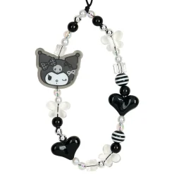 Japan Original Kuromi Smartphone Charm Set (Silver Houndstooth Series)