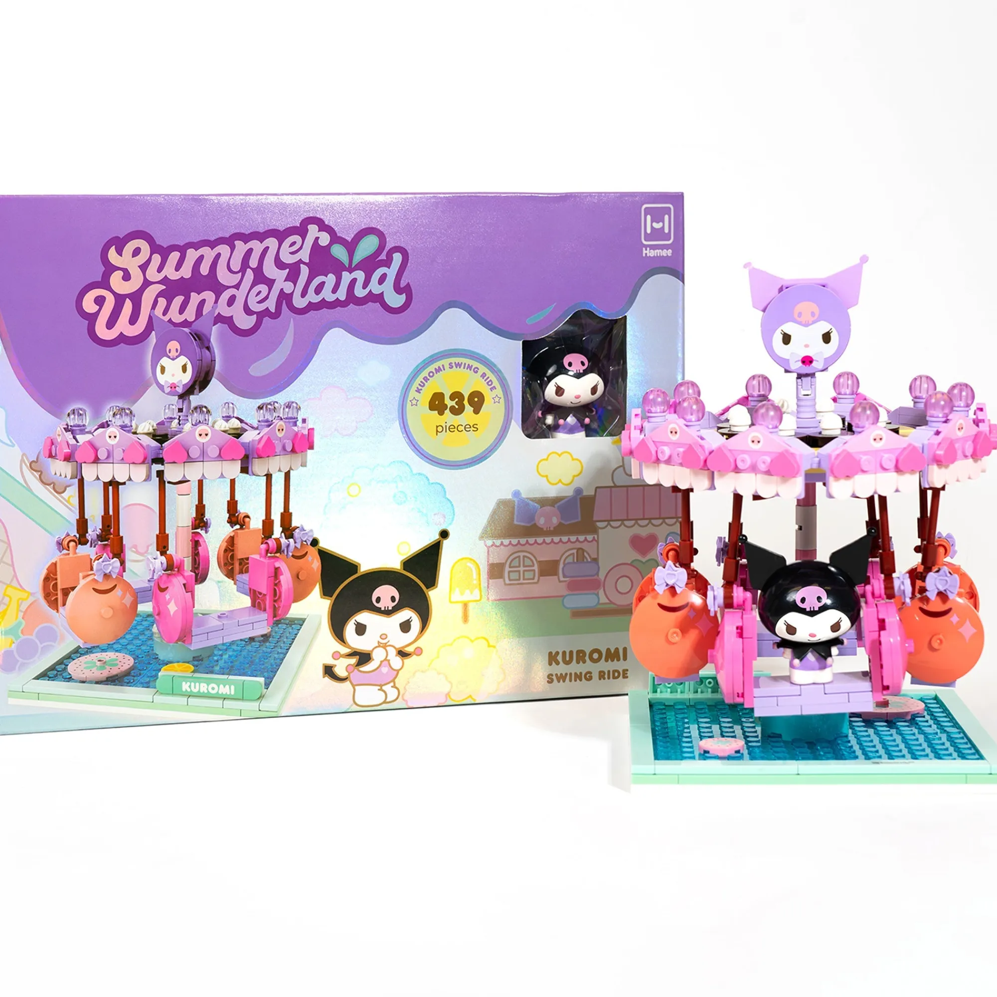 Hamee.com - Hamee US Kuromi Summer Wunderland Theme Park Building Blocks (Swing Ride)