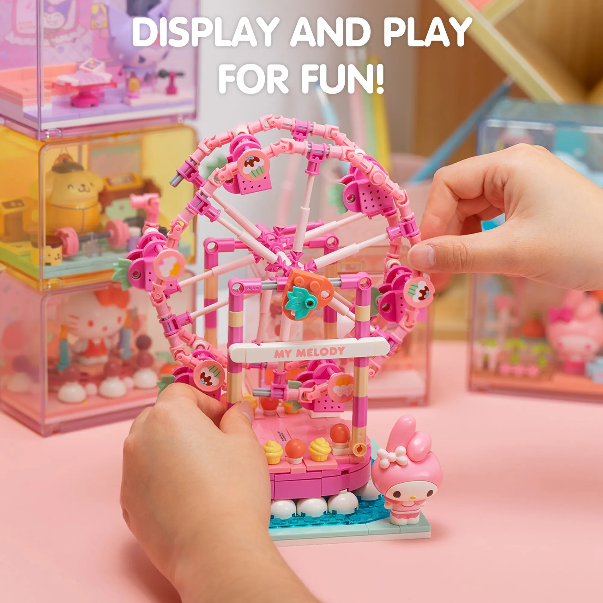 Hamee.com - Hamee US Kuromi Summer Wunderland Theme Park Building Blocks (Swing Ride)