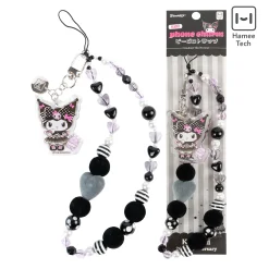 Hamee.com - Hamee US Kuromi 20th Anniversary Beaded Charm Mobile Phone Wrist Strap