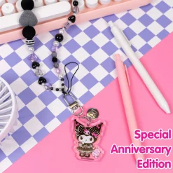 Hamee.com - Hamee US Kuromi 20th Anniversary Beaded Charm Mobile Phone Wrist Strap