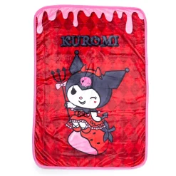 NAKAJIMA CORPORATION Kuromi Throw Blanket (Strawberry Treat Series)