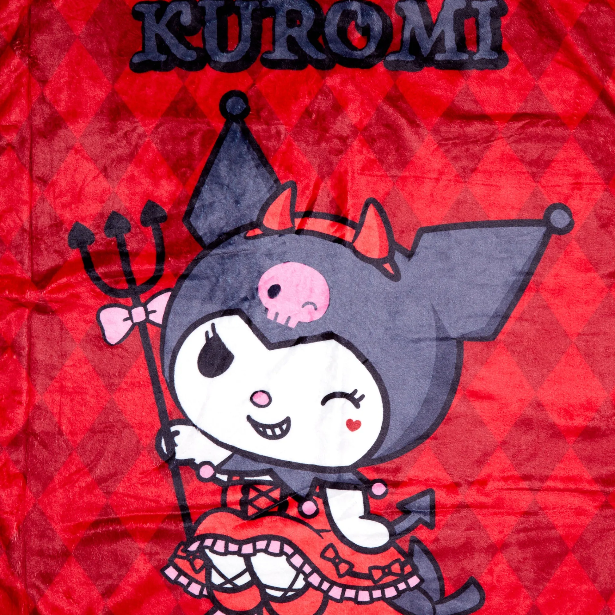 NAKAJIMA CORPORATION Kuromi Throw Blanket (Strawberry Treat Series)