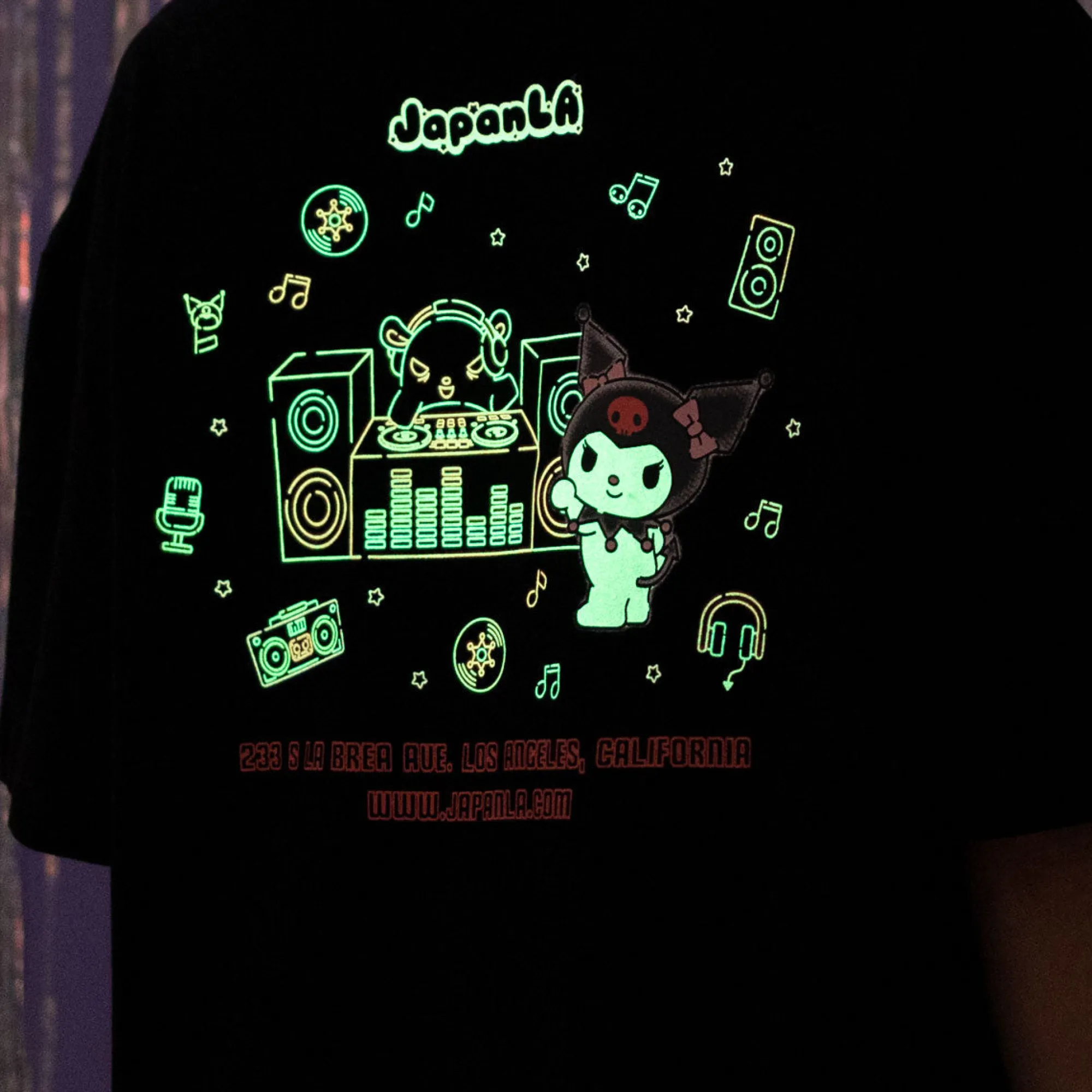 JapanLA Kuromi x Glow-In-The-Dark Anniversary Party Tee