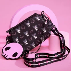 Loungefly Kuromi x Skully Convertible Crossbody Bag With Coin Purse