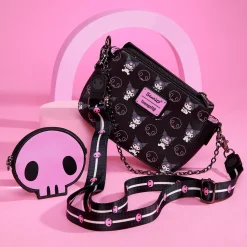 Loungefly Kuromi x Skully Convertible Crossbody Bag With Coin Purse