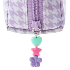 Japan Original Kuromi Zipper Pouch (Floral Houndstooth Series)