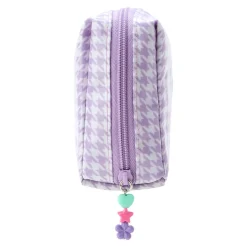 Japan Original Kuromi Zipper Pouch (Floral Houndstooth Series)