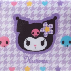 Japan Original Kuromi Zipper Pouch (Floral Houndstooth Series)