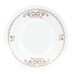 Global Original Marron Cream Glass Cup and Saucer Set