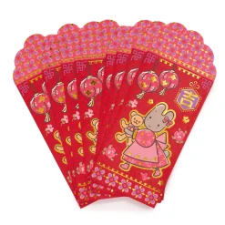 Global Original Marron Cream 8-pc Vertical Enclosure Envelopes (Red)