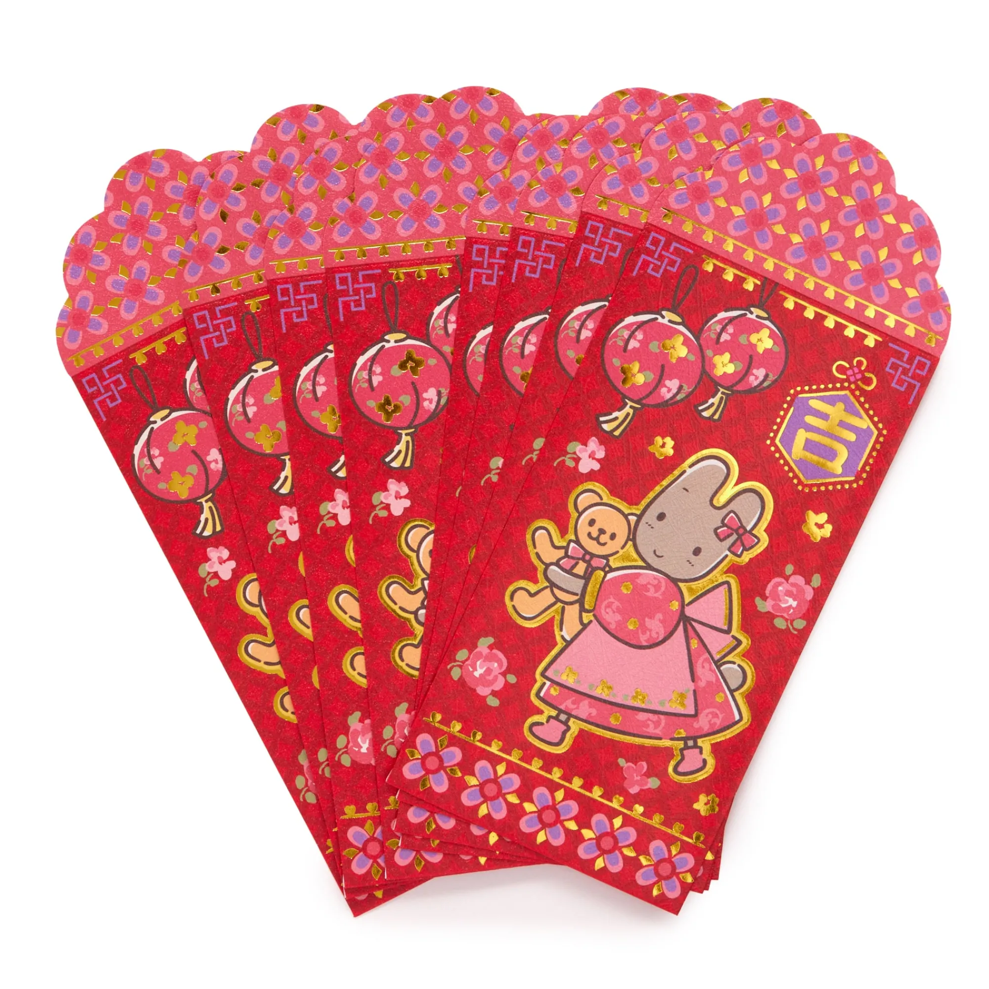 Global Original Marron Cream 8-pc Vertical Enclosure Envelopes (Red)
