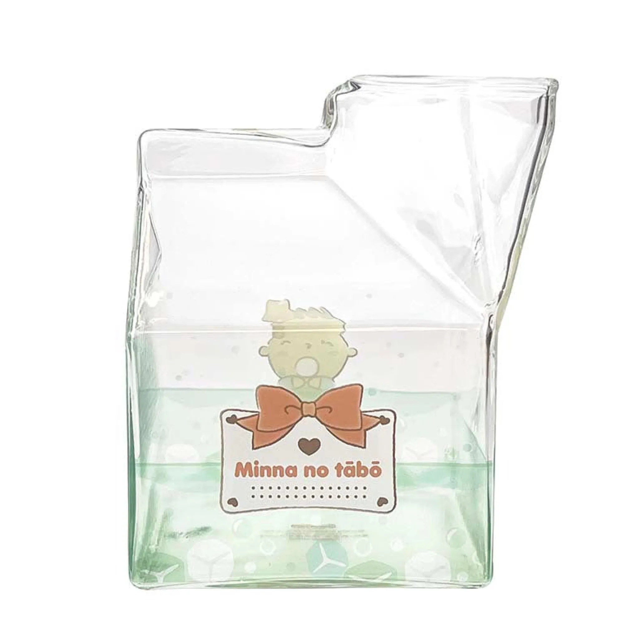 Global Original Minna No Tabo Kawaii Glass Milk Carton Cup