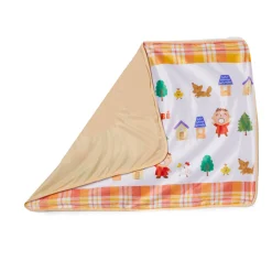 Global Original Minna No Tabo Lap Blanket (Orange Plaid Series)