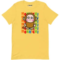 Printful Monkichi Watashi Wa T-Shirt (Yellow)