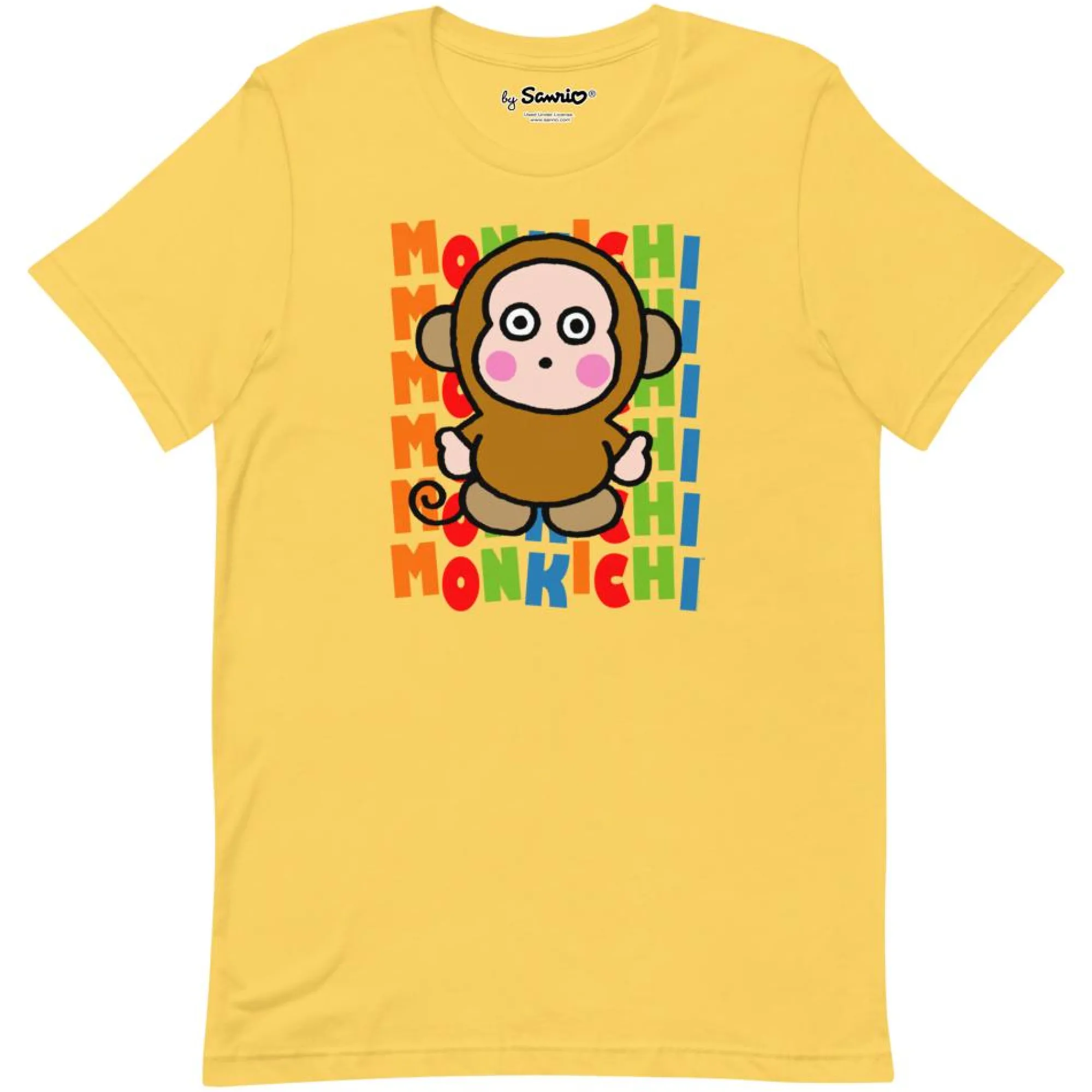 Printful Monkichi Watashi Wa T-Shirt (Yellow)