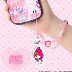 HAMEE My Melody Beaded Charm Mobile Phone Wrist Strap